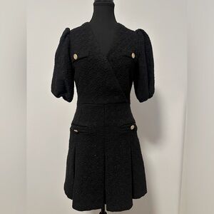 Maje Black Textured Dress